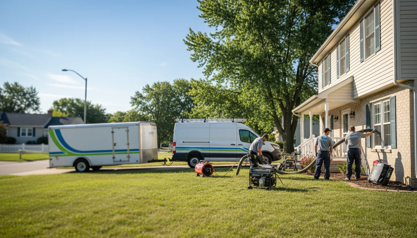 Flooded Basement Restoration And Cleanup With Repair in Centerville, IN near me